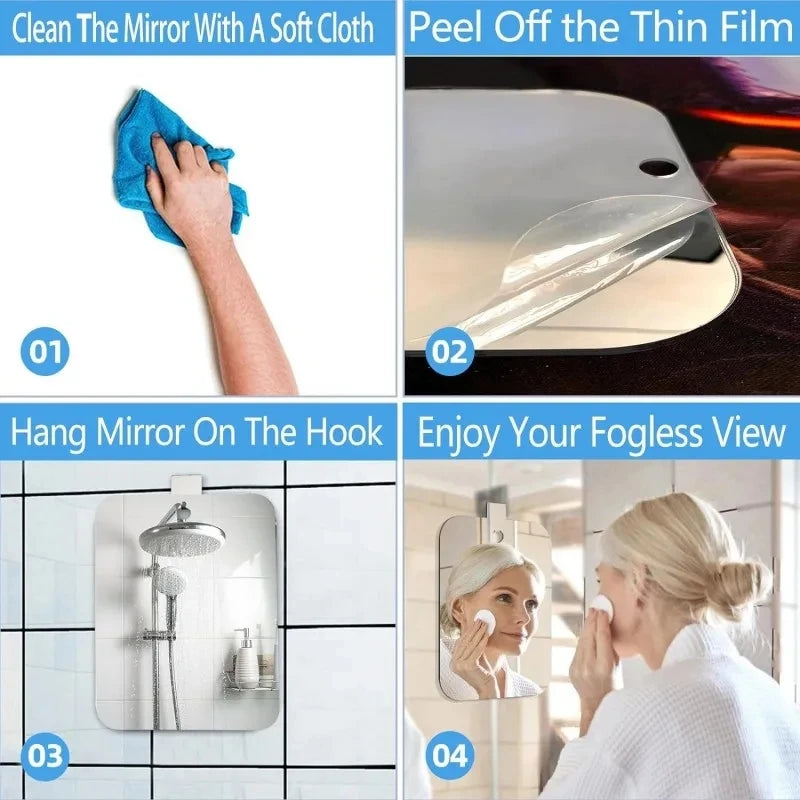 Anti-Fog Shaving and make up Mirror
