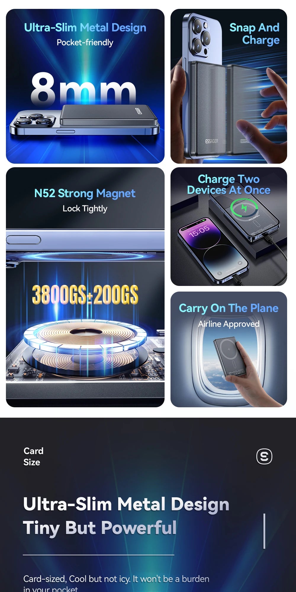 20W Magnetic Power Bank