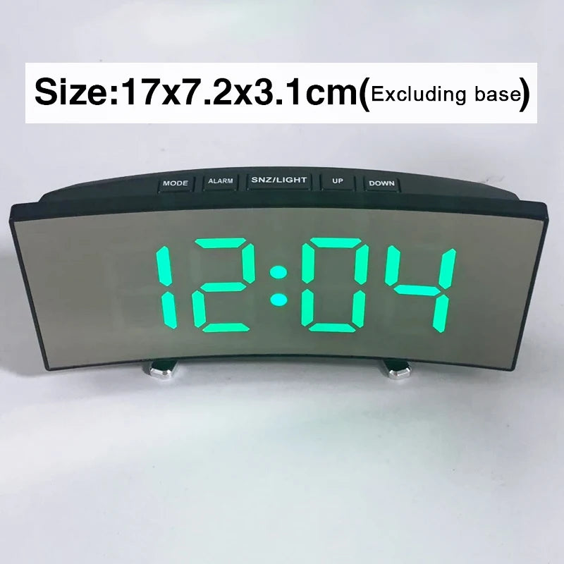 LED Mirror Digital Alarm Clock