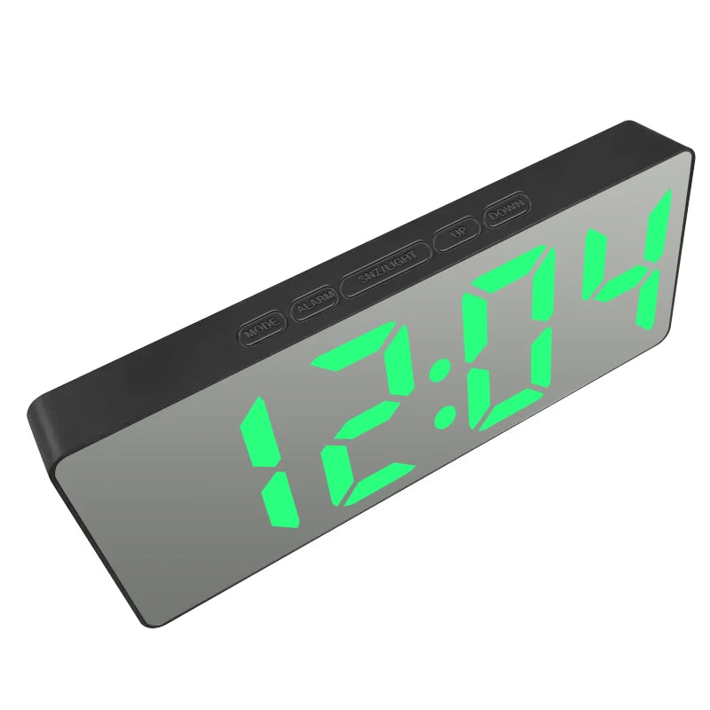 LED Mirror Digital Alarm Clock